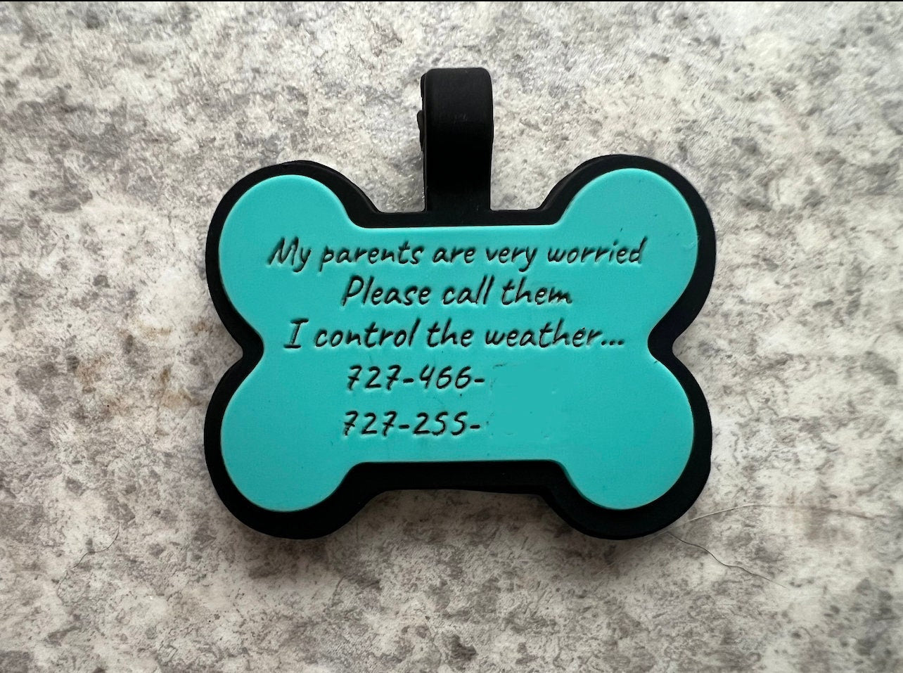 Bright Colored Silicone Pet ID Tag Double Sided